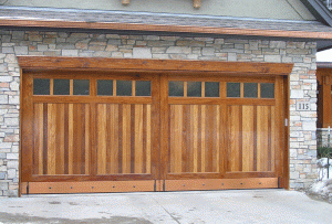 Garage Door - Mahogany Wood